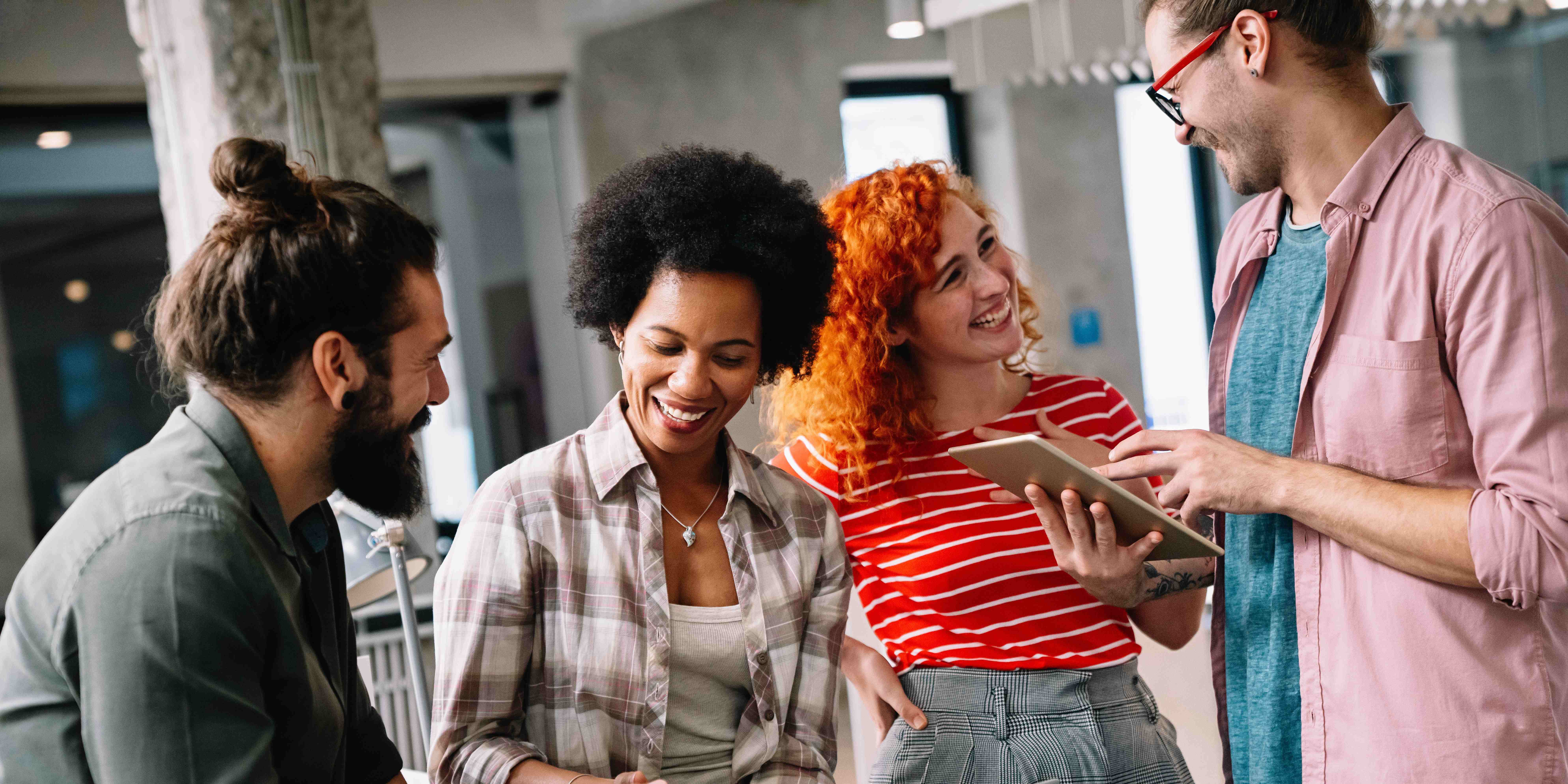 young people working together